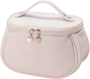 Trendegic PU Leather Travel Toiletry Cosmetic Makeup Carry Bag Organizer for Women Girls