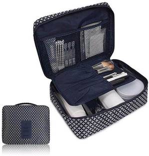 IndiRocks Makeup Bag Organiser Toiletry Bag with Pouch-Dark Blue Travel Toiletry Kit