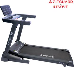 FITGUARD By STAYFIT Smart Treadmill 6HP Peak Motor 20 KM/H Auto Incline App Connectivity Treadmill (Max Weight:140 kg)