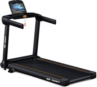 Durafit Ace 4.5HP BLDC Peak | 120Kg User Weight | 16km Speed | 4level Incline Home Use Treadmill (Max Weight:120 kg)