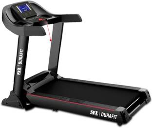 Durafit Champion 7HP AC Peak | 20-Auto Incline | 20Km Speed Home Use Treadmill (Max Weight:150 kg)