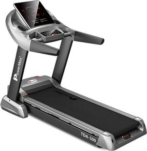 Powermax Fitness TDA-500 (6HP Peak) Preset Programs, LCD Display, Pro-Workout at Home-Gym use Treadmill (Max Weight:150 kg)
