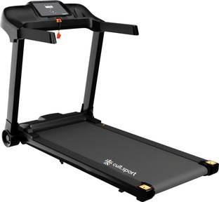 FITKIT by Cult FT98 Carbon (2HP Peak) Max Weight: 90Kg & 12 Preset Program For Home Gym Treadmill (Max Weight:90 kg)