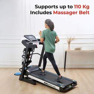 FITKIT by Cult FT200M 4.5HP Peak Max Weight: 110Kg & 12 Preset Program For Home Gym Treadmill (Max Weight:110 kg)