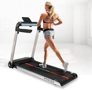 Maxpro PTM-X3 2hp(4hp Peak) 100% pre-Installed Foldable Treadmill with LED Display, Bluetooth Speaker, Smartphone App Treadmill (Max Weight:115 kg)