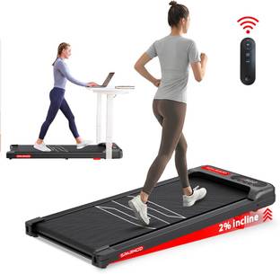 Sparnod Fitness STH-3002 Walking Pad for Home Use, LED Display, Remote, Non-Slip Belt Treadmill (Max Weight:100 kg)