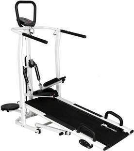 Powermax Fitness MFT-410-4 in 1 Multifunction Manual with Jogger, Stepper, Twister & PushUp Bar Treadmill (Max Weight:120 kg)