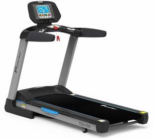 Powermax Fitness TDA-550 (4 HP), 8inch TFT Screen, 400m Track UI, Motorized Treadmill for Cardio Workout Treadmill (Max Weight:135 kg)