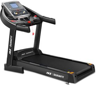 Durafit Panther 5.5HP DC Peak| 130Kg User Weight| 18Level Incline| 18km Speed | Foldable Treadmill (Max Weight:130 kg)