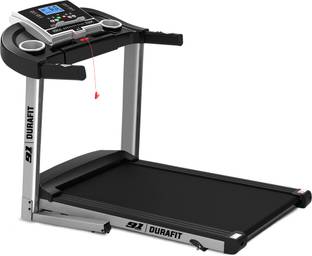 Durafit Strong | 4.5 HP Peak DC Motorized Foldable | Manual Incline Treadmill (Max Weight:120 kg)