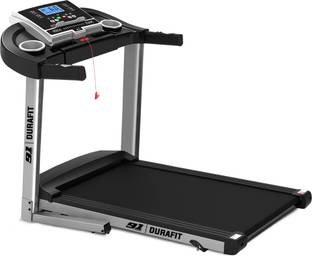 Durafit Strong | 4.5 HP Peak DC Motorized Foldable | Manual Incline Treadmill (Max Weight:120 kg)