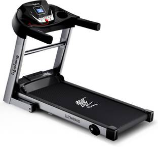 Lifelong for home & custom work outs 4 hp moter 12 kmh speed Hydraulic Foldable Treadmill (Max Weight:100 kg)