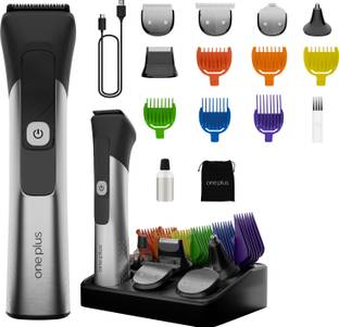 One Plus Pro Cordless Professional 5 in 1 Grooming Kit Titanium coated blade Trimmer 120 min  Runtime 7 Length Settings