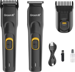 GROOMX GX509 Cordless Professional Hair Trimmer Waterproof Trimmer 90 min  Runtime 5 Length Settings