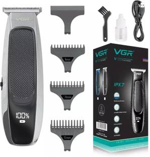 VGR V-255 with LED Display & IPX7 Fully Washable Fully Waterproof Trimmer 120 min  Runtime 3 Length Settings