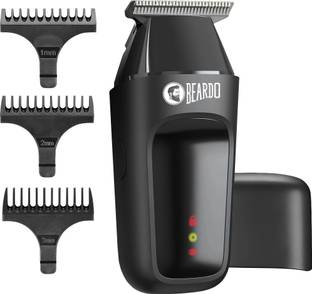BEARDO ApeX Go, Powerful 5500 RPM motor, 3 Comb Attachments, Type-C Charging, Trimmer 80 min  Runtime 3 Length Settings