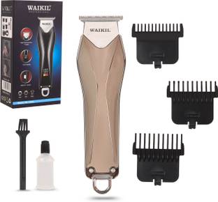 WAIKIL WL-1005A Professional Hair Trimmer with Stainless Steel Blade & 4 Combs Fully Waterproof Trimmer 120 min  Runtime 3 Length Settings