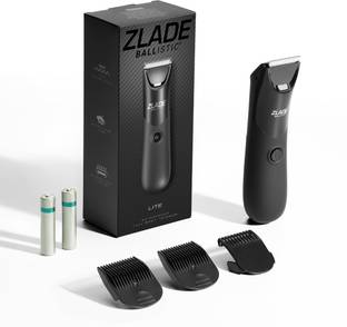 Zlade Trimmer for Men | Beard, Body, Pubic Hair | AAA Cell Battery Fully Waterproof Body Groomer 120 min  Runtime 4 Length Settings