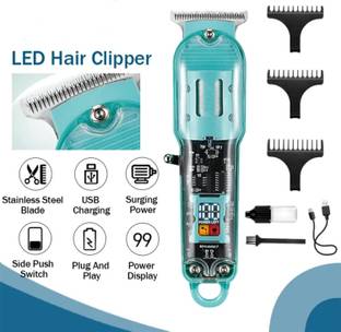 ED EXDAS Transperant Professional Beard, Mustache, Head and Body Hair Grooming Kit 120 min  Runtime 4 Length Settings