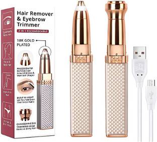 Feemie 2 In 1 Eyebrow Machine For Women Face Lips Nose Hair Removal90 min Runtime Trimmer 90 min  Runtime 2 Length Settings