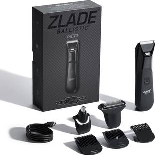 Zlade Ballistic Neo All-in-One Multi-Groomer For Men Fully Waterproof Body Groomer 90 min  Runtime 7 Length Settings