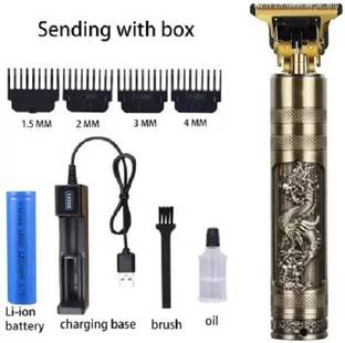 ZETATECH Professional Golden T99 Trimmer Haircut Grooming Kit clipper shaver,Beard Z161 Trimmer 90 min  Runtime 4 Length Settings