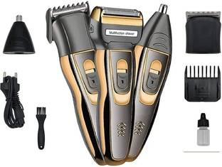 DOZTI GM-595 Runtime: 60 min 3in1 Multipurpose Beard, Nose, Ear, hair trimmer & Shaver Trimmer 60 min  Runtime 4 Length Settings
