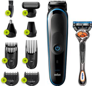 Braun 9-in-1 Trimmer MGK5280 Beard Trimmer, Body Grooming Kit & Hair Clipper, 100min run time Grooming Kit 100 min  Runtime 13 Length Settings