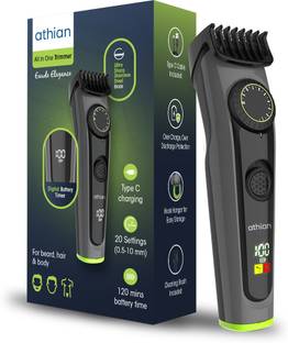 athian Razed Cordless Hair & Body Trimmer Body Groomer 120 min  Runtime 20 Length Settings