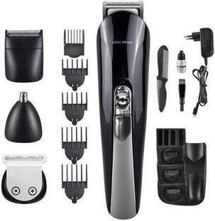 Kemei KM - 600 Professional 6 In 1 Total Grooming Kit Trimmer 60 min  Runtime 4 Length Settings