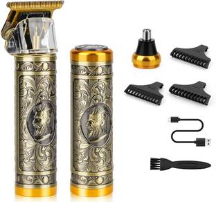 Zadinga Golden t99 Trimmer Haircut Grooming Kit Metal Body Rechargeable 42 Trimmer 10 min  Runtime 4 Length Settings