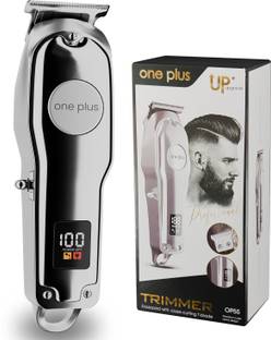 One Plus OP 55 Cordless Professional Hair Clipper Stainless steel blade with Led Display Trimmer 120 min  Runtime 4 Length Settings