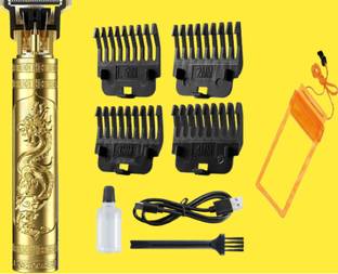 trimmerr Rechargeable T-Blade Hair Trimmer for Men, Zero Gapped Dragon Style Shaver Trimmer 60 min  Runtime 4 Length Settings