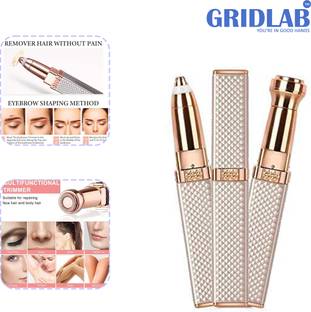 Gridlab New 2 In1 Eyebrow Grooming Facial, Face, Lips Shaver Trimmer 120 min  Runtime 1 Length Settings