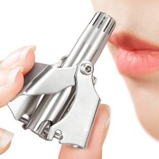 Nirvic Manual Nose Trimmer Nasal Hair Trimmer For Men Mini Portable Nose Hair Trimmer 10 min  Runtime 10 Length Settings