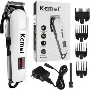 Kemei Grooming Kit for Men & Women (White) Trimmer 120 min  Runtime 4 Length Settings