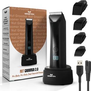Winston Nut Groomer 2.0 Ultimate Body IPx7 waterproof design Fully Waterproof Body Groomer 120 min  Runtime 5 Length Settings