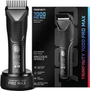 urbangabru Trimfinty 7000 Pro Max Trimmer for Men | Skin Safe Tech Fully Waterproof Trimmer Fully Waterproof Trimmer 90 min  Runtime 4 Length Settings