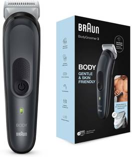 Braun Body Groomer 3 for Men, BG3340, Manscaping Tool, SkinShield Tech, Sensitive Comb Body Groomer 80 min  Runtime 3 Length Settings