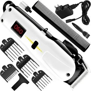 RACCOON Grooming Kit Rechargable Hair Clipper Razor Lcd Display Cordless Electric Shaver Fully Waterproof Trimmer 180 min  Runtime 5 Length Settings