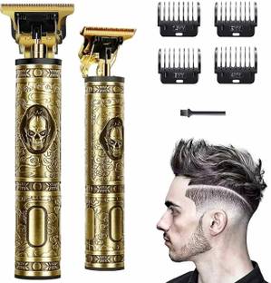 uniexclusive golden stainless steel hair trimmer Grooming Kit 60 min  Runtime 4 Length Settings