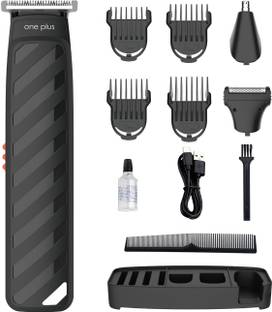 One Plus OP 511 Cordless Professional 8 in 1 Grooming Kit Washable Trimmer 120 min  Runtime 4 Length Settings