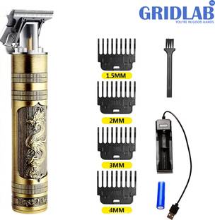 Gridlab Electric Hair Trimmer Cordless Hair & Beard Trimmer Men Electric Hair Clipper Trimmer 120 min  Runtime 4 Length Settings