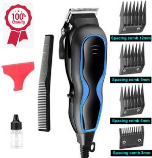 KME Electric corded Salon Trimmer machine Adjustable blade control for Unisex Fully Waterproof Trimmer 0 min  Runtime 4 Length Settings