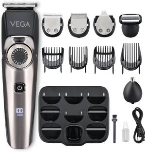 VEGA 9 in 1 Pro Multi Grooming Trimmer for Men, (VHTH-32) Trimmer 150 min  Runtime 40 Length Settings