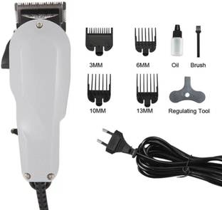 Geemy Super faster hair cutting clipper Direct pawer wired corded Trimmer 0 min  Runtime 4 Length Settings