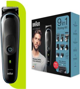 Braun MGK5380, 9-in-1 Beard Trimmer for Men, All-in-One Tool, 7 attachments Trimmer 100 min  Runtime 13 Length Settings