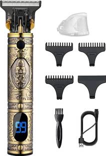 kenji Professional Golden t99 Trimmer Haircut Grooming Kit Metal Body Rechargeable 28 Trimmer 180 min  Runtime 4 Length Settings