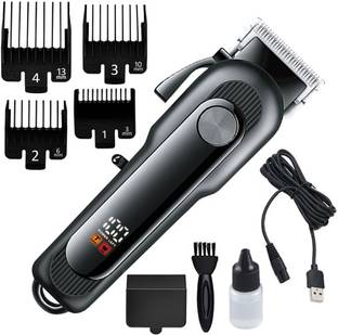 KEYMY Professional High quality Cordless Smooth Premium Quality Salon Cutting machine Fully Waterproof Trimmer 240 min  Runtime 4 Length Settings