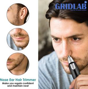 Gridlab Grooming Simplified Discover Ultimate Professional Mini Nose and Ear Hair Shaver Trimmer 70 min  Runtime 0 Length Settings